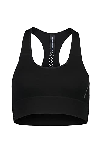 Mons Royale W Stratos Sports Bra Schwarz - Merino Schnelltrocknender bequemer Damen Multisport BH, Größe M - Farbe Black von Mons Royale