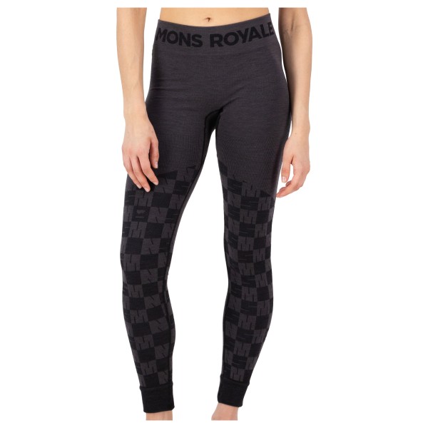 Mons Royale - Women's Ascender Merino Seamless Legging - Merinounterwäsche Gr M grau von Mons Royale