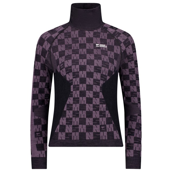 Mons Royale - Women's Ascender Merino Seamless Mock Neck L/S - Merinounterwäsche Gr XL grau von Mons Royale