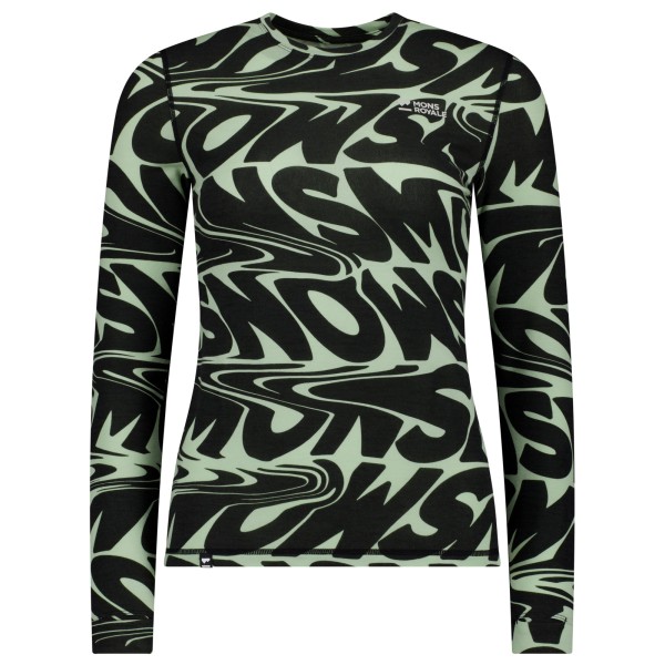 Mons Royale - Women's Cascade Merino Base Layer L/S - Merinounterwäsche Gr S schwarz von Mons Royale