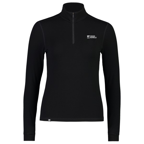 Mons Royale - Women's Cascade Merino Flex 200 1/4 Zip - Merinounterwäsche Gr M schwarz von Mons Royale