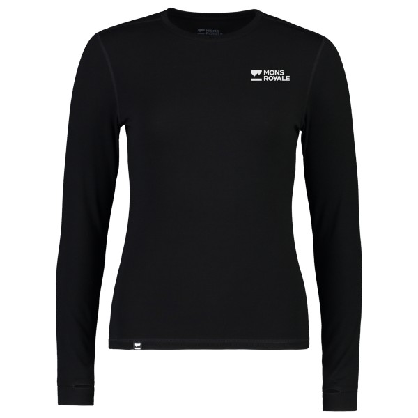 Mons Royale - Women's Cascade Merino Flex 200 L/S - Merinounterwäsche Gr L schwarz von Mons Royale