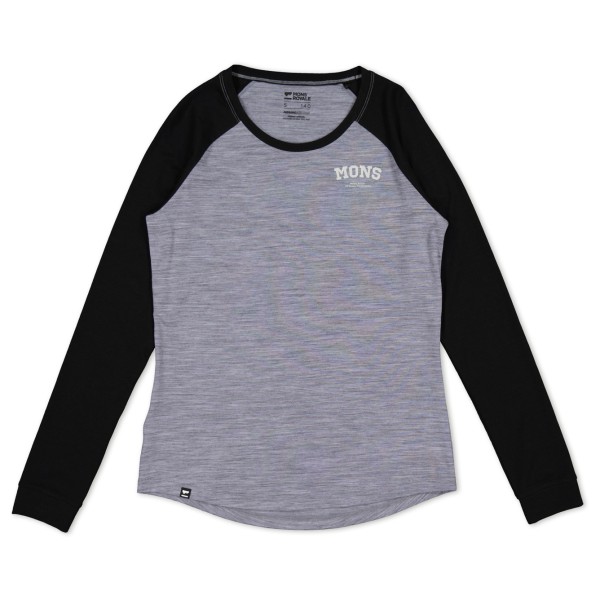 Mons Royale - Women's Icon Merino Air-Con Raglan - Merinoshirt Gr L grau von Mons Royale