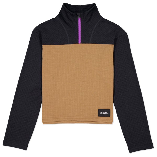 Mons Royale - Women's Offgrid Merino Fleece L/S - Fleecepullover Gr L schwarz/beige von Mons Royale