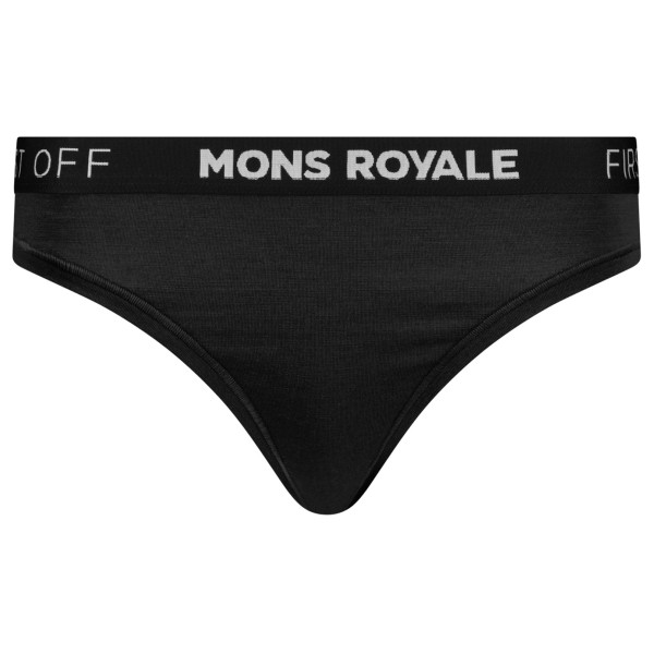 Mons Royale - Women's Stratos Merino Thong - Merinounterwäsche Gr L schwarz von Mons Royale