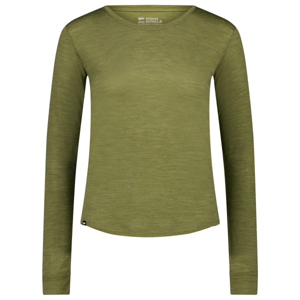 Mons Royale - Women's Zephyr Merino Cool L/S - Merinoshirt Gr L oliv von Mons Royale