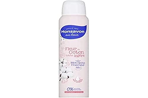 Monsavon Deodorant für Damen, gegen Schwitzen, Milch und Baumwolle, 200 ml von Monsavon