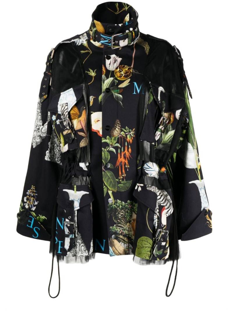 Monse Bomberjacke mit grafischem Print - Schwarz von Monse