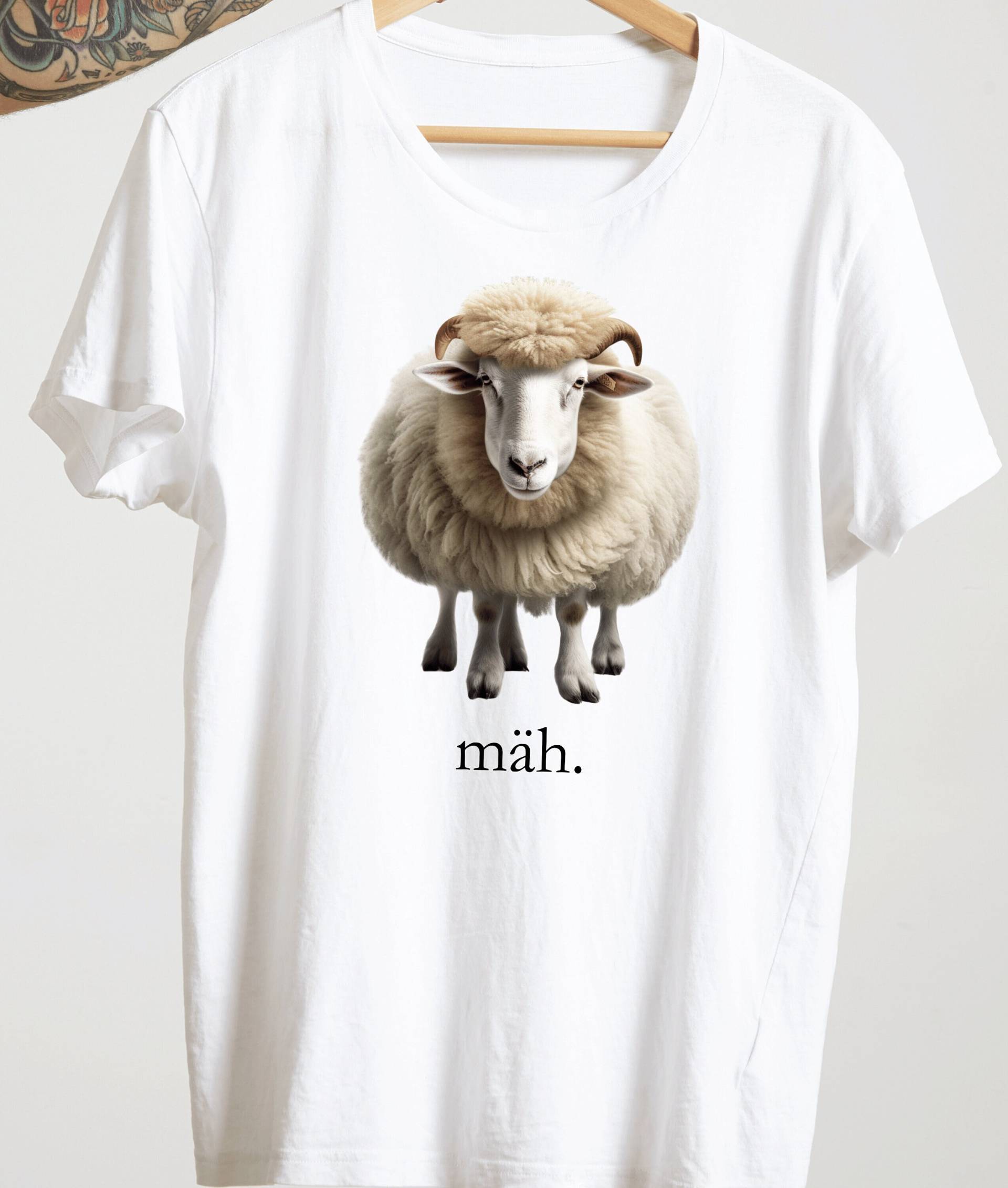 Mäh. Schaf T-Shirt Für Sheeple - 100% Bio-Baumwolle | Lustiges Shirt von MonsensSchmonsens
