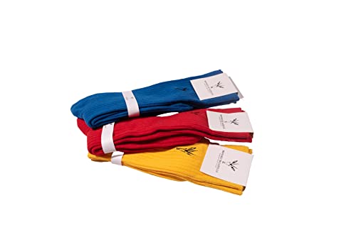 Monsieur Gazelle Premium Socken Herren 39-42 oder 43-46, Baumwolle, 3 Paar Set, Business Socken (as3, numeric, numeric_39, numeric_42, regular, regular, Gelb-Rot-Blau) von Monsieur Gazelle