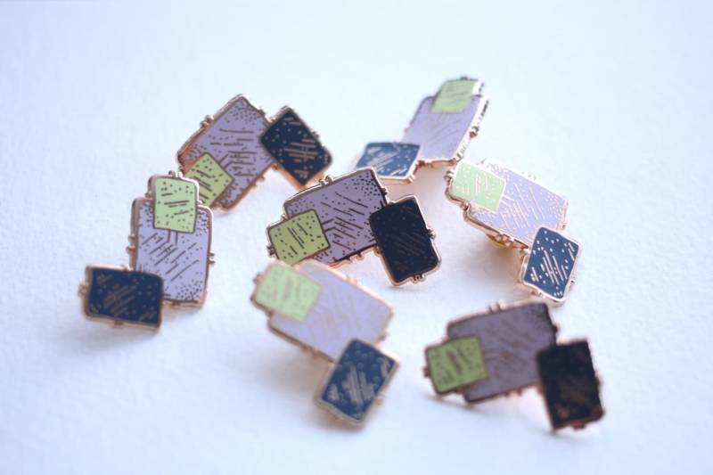 Patchwork Emaille Pin Patchwork Emaille Pin von MonsieurBoheme