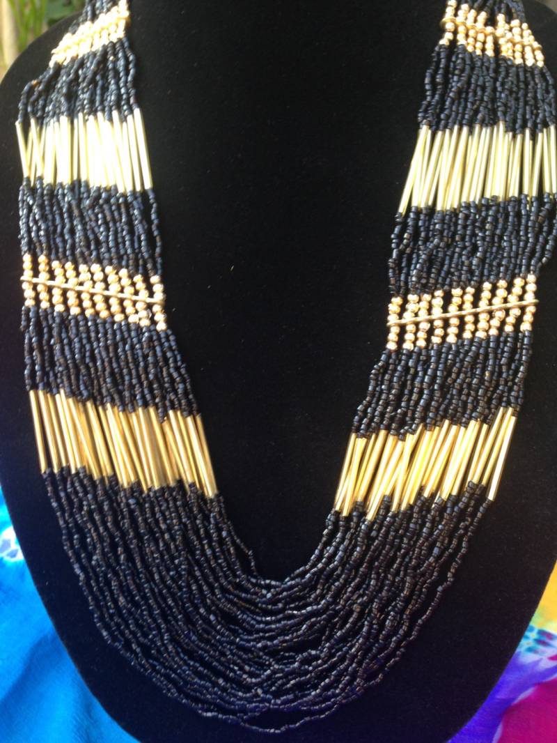 Fab-Bead Halskette - Schwarz & Gold von MonsoonMedley