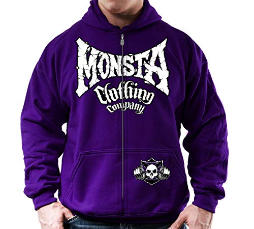 Monsta Clothing Co. Herren-Kapuzenpullover mit Reißverschluss - - X-Groß von Monsta Clothing Co.