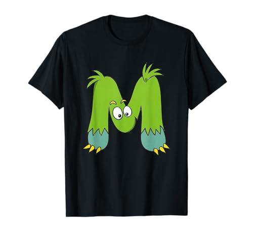 Monster M Alphabet Charakter Kids Fun T-Shirt Monster M Alphabet Charakter Kids Fun T-Shirt von Monster Alphabet Fun Creative Learning
