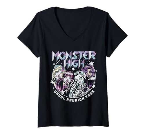 Damen Monster High Alumni - Ghoul Reunion Reisegruppe T-Shirt mit V-Ausschnitt von Monster High - Alumni