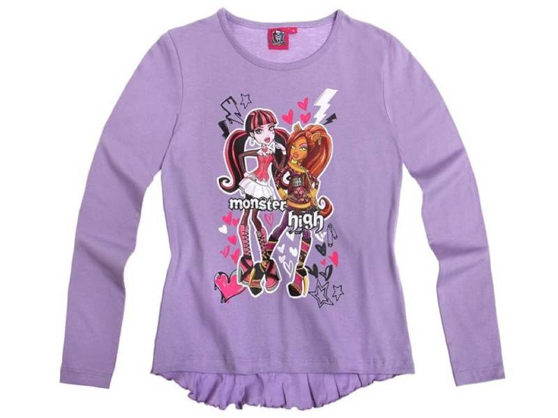 Monster High Langarmshirt in verschiedenen Farben und Größen von Monster High