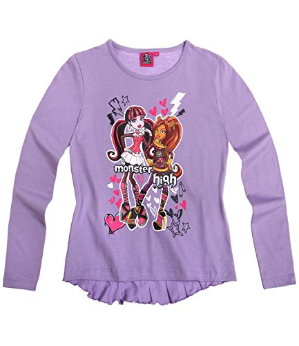 Monster High Mädchen Langarmshirt - violett - 152 von Monster High