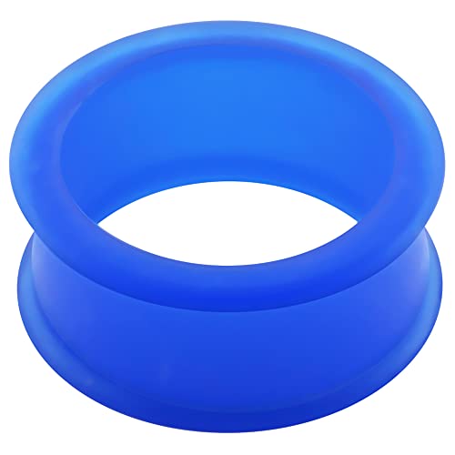 16MM Blauer Silikon Double Flared Tunnel Ohr Piercing Blau Plug Tunnel Ohrring Männer Frauen von Monster Piercing