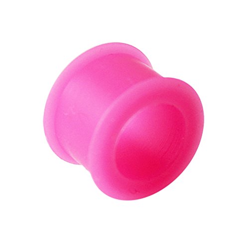 16MM Pinker Silikon Double Flared Tunnel Ohr Piercing Rosa Pink Plug Tunnel Ohrring Männer Frauen von Monster Piercing