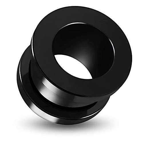 Monster Piercing 20MM Basic Schwarzer Acryl Double Flared Tunnel Ohr Piercing Schwarz Fleischtunnel Plug Tunnel Ohrring Männer Frauen von Monster Piercing