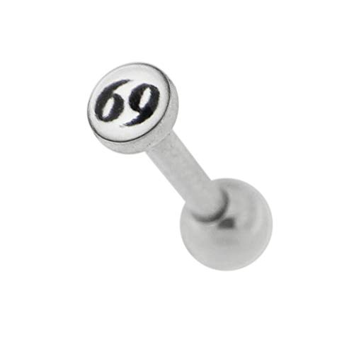 3 MM 69 Logo Bild 16 Gauge 316L Chirurgenstahl Knorpel Helix Tragus Piercing Schmuck von Monster Piercing