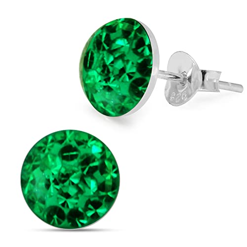Monster Piercing Epoxy Clover Multi Smaragdgrün Kristall Stein Runde 925 Sterling Silber Ohrstecker Monster Piercing Epoxy Clover Multi Smaragdgrün Kristall Stein Runde 925 Sterling Silber Ohrstecker von AZARIO LONDON
