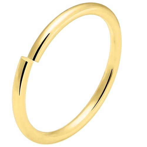 Monster Piercing | 14K Gold | Nasenring Nasenpiercing 18 Gauge - 8MM Durchmesser | offener Nasenring | Nase Piercing Frauen Männer von Monster Piercing