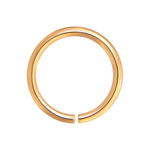 Monster Piercing | 14K Gold | Nasenring Nasenpiercing 18 Gauge - 8MM Durchmesser | offener Nasenring | Nase Piercing Frauen Männer von Monster Piercing