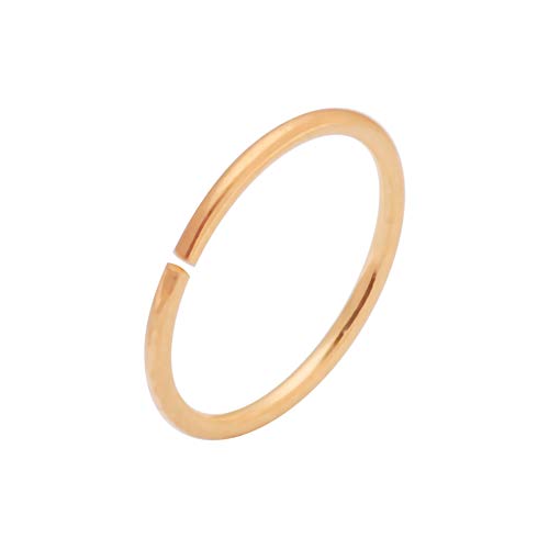 Monster Piercing | 14K Gold | Nasenring Nasenpiercing 20 Gauge - 8MM Durchmesser | offener Nasenring | Nase Piercing Frauen Männer | Weißgold, Gelbgold oder Rotgold von Monster Piercing