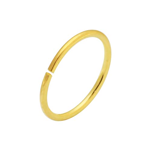 Monster Piercing | 14K Gold | Nasenring Nasenpiercing 20 Gauge - 8MM Durchmesser | offener Nasenring | Nase Piercing Frauen Männer | Weißgold, Gelbgold oder Rotgold von Monster Piercing