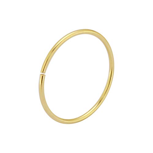 MONSTER PIERCING | 14K Gold | Nasenring Nasenpiercing 9K Gold 22 Gauge - 8MM Durchmesser | offener Nasenring | Nase Piercing Frauen Männer MONSTER PIERCING | 14K Gold | Nasenring Nasenpiercing 9K Gold 22 Gauge - 8MM Durchmesser | offener Nasenring | Nase Piercing Frauen Männer von Monster Piercing