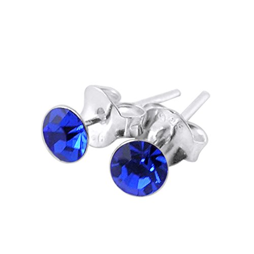 Monster Piercing 6MM Runde Blaue Saphir September Birthstone 925 Sterling Silber Ohrstecker Monster Piercing 6MM Runde Blaue Saphir September Birthstone 925 Sterling Silber Ohrstecker von Monster Piercing