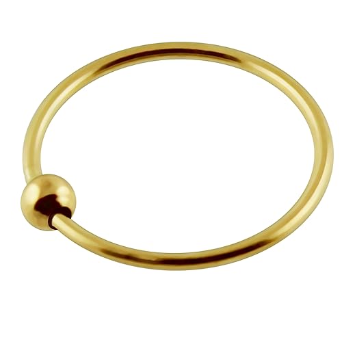 Monster Piercing | 9K Gold | Nasenring Nasenpiercing 22 Gauge - 8MM oder 10MM Durchmesser | offener Nasenring | Nase Piercing Frauen Männer Monster Piercing | 9K Gold | Nasenring Nasenpiercing 22 Gauge - 8MM oder 10MM Durchmesser | offener Nasenring | Nase Piercing Frauen Männer von Monster Piercing