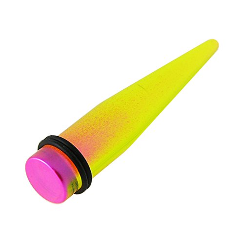 Monster Piercing | UV Acryl Dehnstab Dehnstift Expander | Gelb Pink | Ohr Piercing Fleischtunnel Plug Tunnel Ohrring Männer Frauen | Durchmesser: 1,6MM bis 12MM Monster Piercing | UV Acryl Dehnstab Dehnstift Expander | Gelb Pink | Ohr Piercing Fleischtunnel Plug Tunnel Ohrring Männer Frauen | Durchmesser: 1,6MM bis 12MM von Monster Piercing
