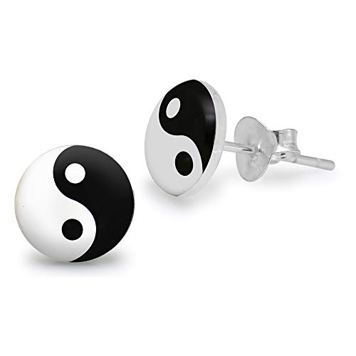 Monster Piercing Yin Yang Logo Bild 925 Sterling Silber Ohrstecker von Monster Piercing