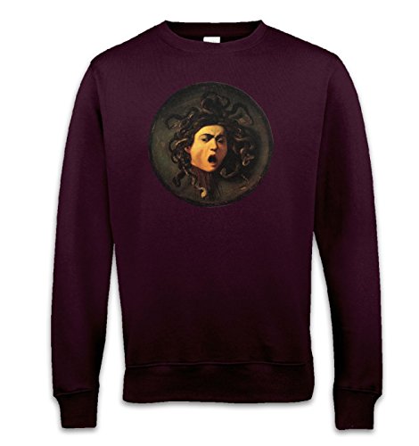 Caravaggio Medusa Sweatshirt Gr. X-Large, pflaume von Monster Sweatshirts By Big Mouth