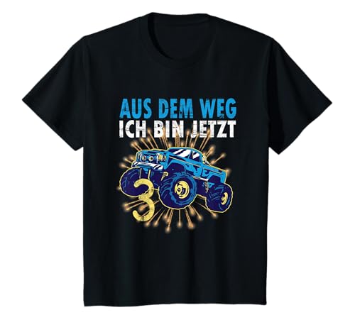 Kinder Kinder 3 Jahre Geburtstag Monster Truck Junge Mädchen T-Shirt Kinder Kinder 3 Jahre Geburtstag Monster Truck Junge Mädchen T-Shirt von Monster Truck Deko Kindergeburtstag 3