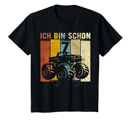 Kinder Monster Truck 7 Junge Geburtstag 7 Jahre Jungen T-Shirt von Monster Truck Geburtstag Jungen