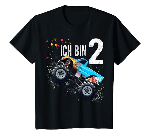 Kinder 2 jahre Junge Mädchen Geburtstag Shirt Monster Truck T-Shirt von Monster Truck Geburtstag T-Shirt