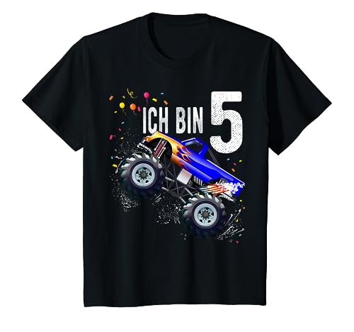 Kinder 5 jahre Junge Mädchen Geburtstag Shirt Monster Truck T-Shirt von Monster Truck Geburtstag T-Shirt