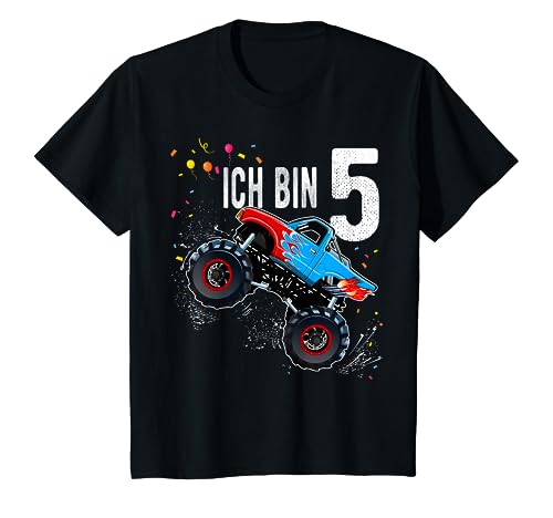 Kinder 5 jahre Junge Mädchen Geburtstag Shirt Monster Truck T-Shirt von Monster Truck Geburtstag T-Shirt