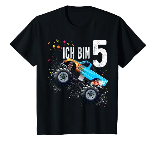 Kinder 5 jahre Junge Mädchen Geburtstag Shirt Monster Truck T-Shirt von Monster Truck Geburtstag T-Shirt