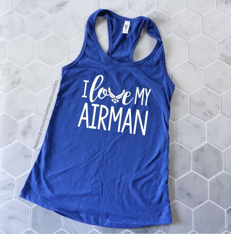 Ich Liebe Meine Airman Tank Top, Luftwaffe Frau, Milspo, Frau Shirt, Usaf, Stolze Held, Luftwaffe, Af von MonsterAndMunchkin
