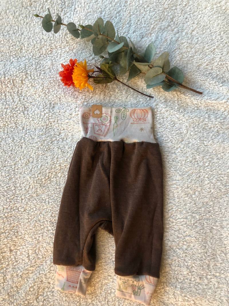 Babypumphose Wolle/Seide Braun von MonsterchenShop