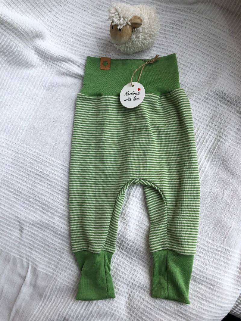 Babypumphose Wolle /Seide Moosgrün von MonsterchenShop