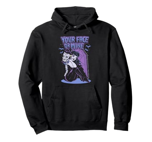 Goth Girl Glamour Pinup Emo Undead Dein Gesicht oder meins Pullover Hoodie von Monsters and Martians