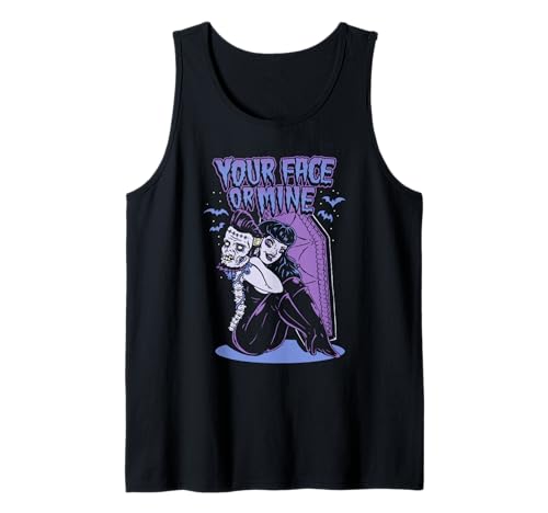 Goth Girl Glamour Pinup Emo Undead Dein Gesicht oder meins Tank Top von Monsters and Martians