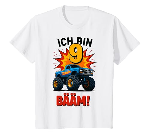Ich Bin 9 Bääm Kinder Geburtstag Monstertruck T-Shirt Ich Bin 9 Bääm Kinder Geburtstag Monstertruck T-Shirt von Monstertruck Geburtstag Geschenkideen