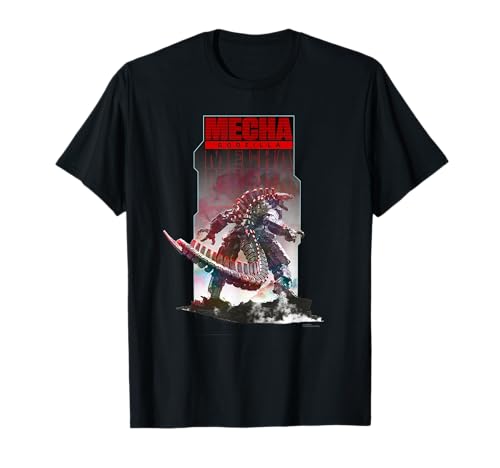 Monsterverse - Godzilla vs Kong - Mechagodzilla T-Shirt (Schwarz, S, Halbarm, Klassische Passform, V-Ausschnitt, Fans, Herren, Movie T-Shirt) von Monsterverse