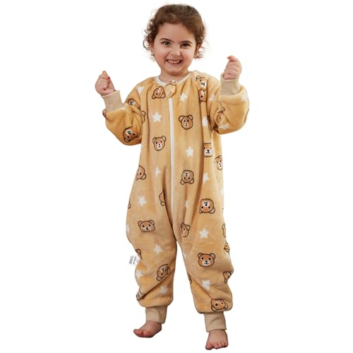 Schlafsack mit Füßen Baby Schlafanzug, Warm Flannel Winterschlafsack Strampler, Winter Schlummersack mit Beinen Ärmeln Pyjamas Kinder Schlafoverall Mädchen Junge Bär 100 2-3 Jahre Schlafsack mit Füßen Baby Schlafanzug, Warm Flannel Winterschlafsack Strampler, Winter Schlummersack mit Beinen Ärmeln Pyjamas Kinder Schlafoverall Mädchen Junge Bär 100 2-3 Jahre von Monstoyo